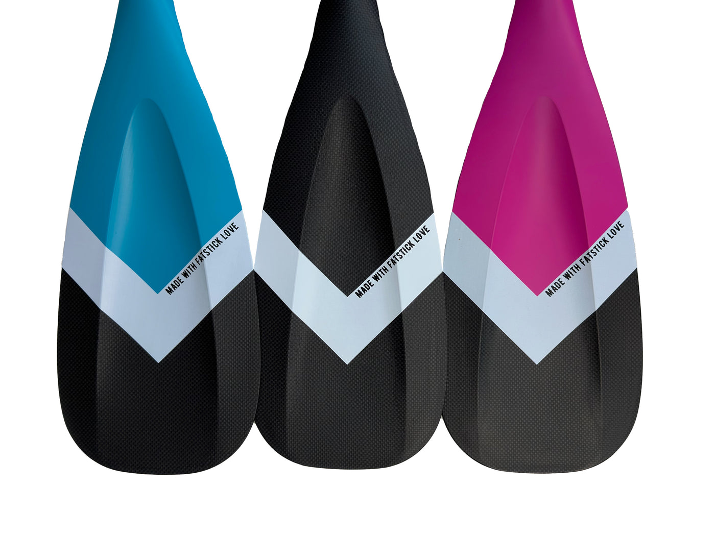 3 Piece Full Carbon Paddle Board Paddle - Blue/Pink/Black