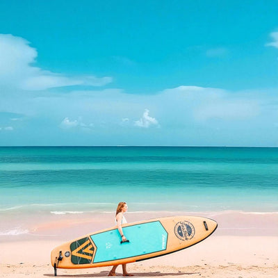 Wooden Menace 11'2 Inflatable Paddle Board | Optional Seat