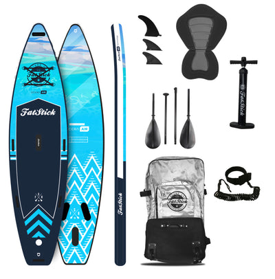 FatStick 12'6 Inflatable Touring Paddle Board Package iSUP