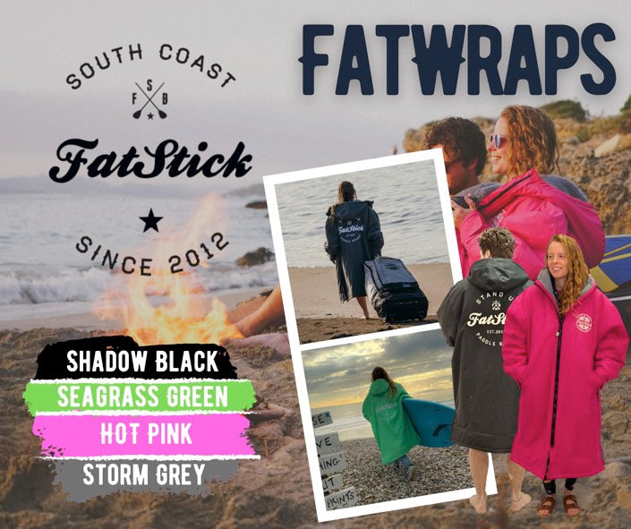 FatStick Recycled Sherpa Fleece Changing Robe “FatWrap” | Waterproof |Beach | Swimming | Surfing