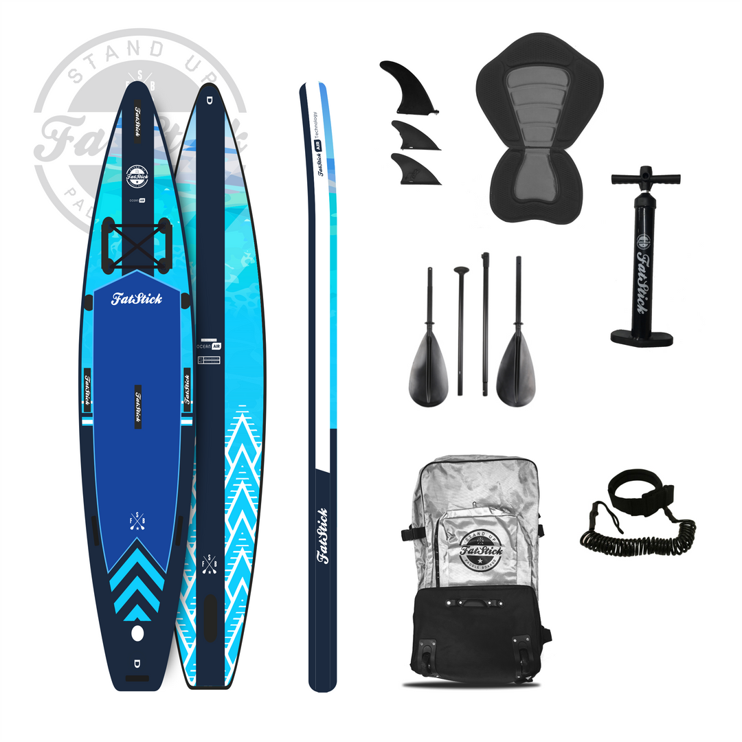 Aquaride Inflatable Stand Up Paddle Board For Adults - Premium SUP Kit With Aluminum Paddle, Pump, Fin, Leash, Backpack & More For Men & Women